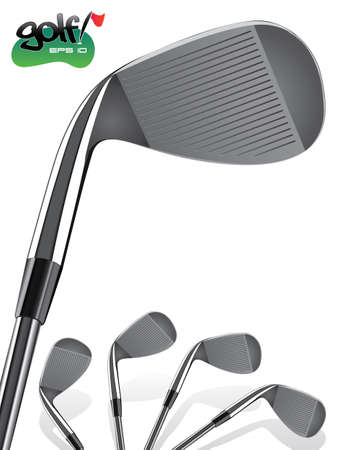 Golf Club/Close up, realistic Iron Illustrationのイラスト素材