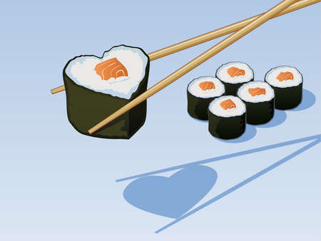 Sushi Loveのイラスト素材