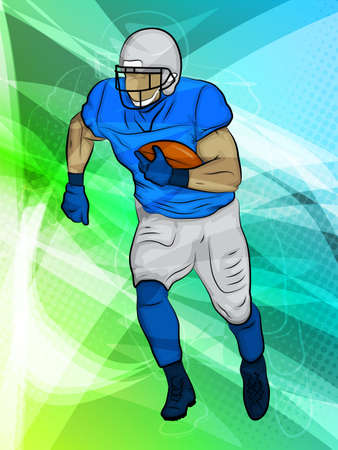 Football/Abstract Sports/Runningback in actionのイラスト素材