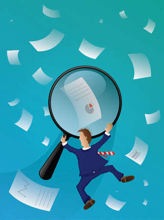 Business Man Searchingのイラスト素材