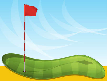 Golf Flag Backgroundのイラスト素材