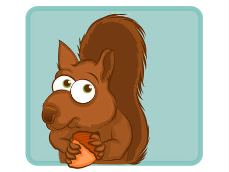 Squirrel Cartoon Characterのイラスト素材