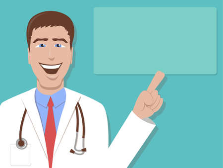 Smiling Doctor Mascot Cartoonのイラスト素材