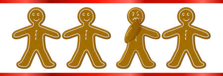 Angry Gingerbread Man Flipping You Offのイラスト素材