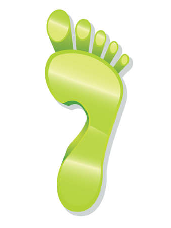 Illustration of a modern bare foot stampのイラスト素材