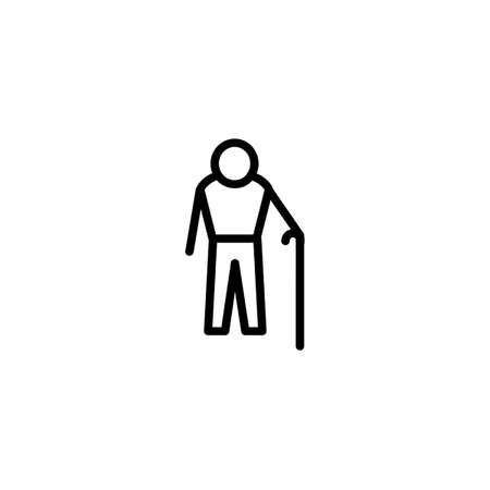 Old man vector iconのイラスト素材