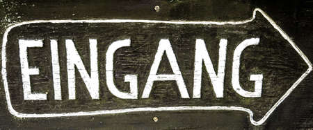 Sign with the tip entranceの写真素材