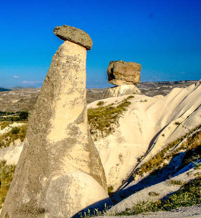 Stones in rocks as a landmark for Cappadocia, Turkey, Middle Eastの写真素材