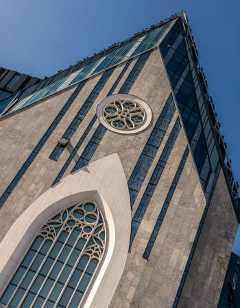 Former church in Leipzig, today main building of the universityの写真素材
