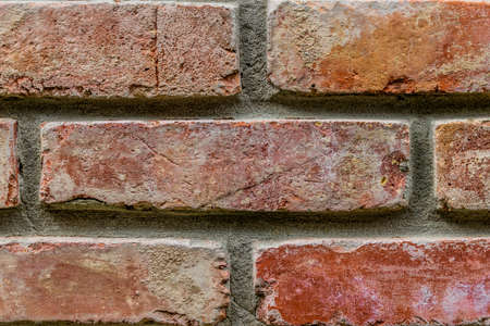 Close-up of an old brick wall, Germanyの写真素材