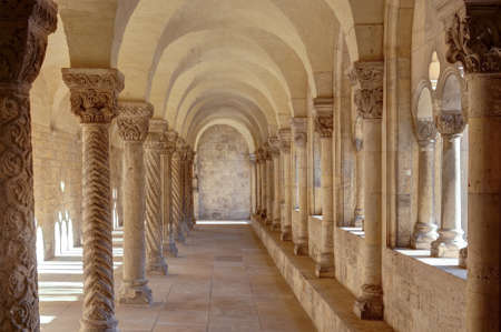 Cloister in the Kaiserdom of KÃ¶nigslutter am Elm in bright sunshine ..の写真素材