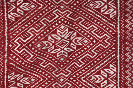 Detail of Russian ethnic handmade embroidery 