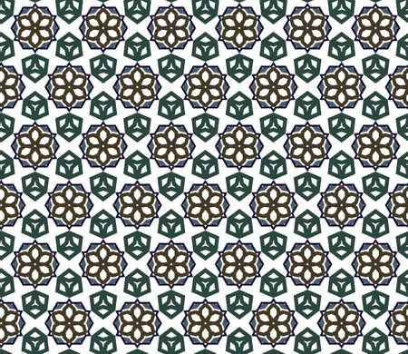 Seamless vector pattern in geometric ornamental styleのイラスト素材