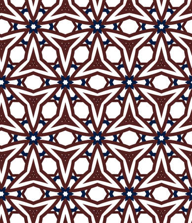 Seamless vector pattern in geometric ornamental styleのイラスト素材