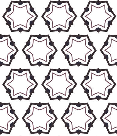 Seamless vector pattern in geometric ornamental styleのイラスト素材