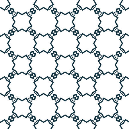 Seamless vector pattern in geometric ornamental style