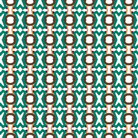 Seamless vector pattern in geometric ornamental styleのイラスト素材