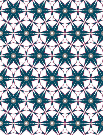Seamless vector pattern in geometric ornamental styleのイラスト素材