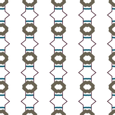 Seamless vector pattern in geometric ornamental styleのイラスト素材