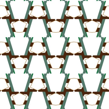 Seamless vector pattern in geometric ornamental style
