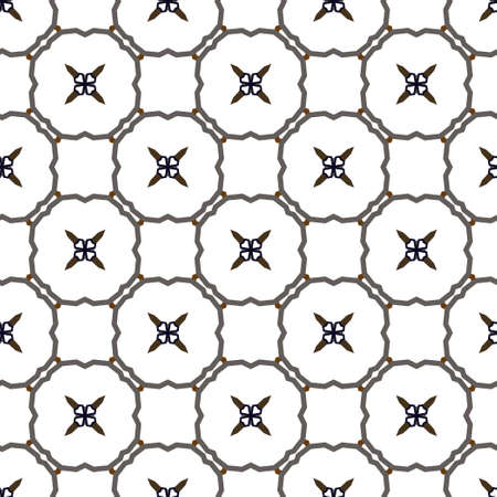 Geometric ornamental vector pattern. Seamless design texture.のイラスト素材
