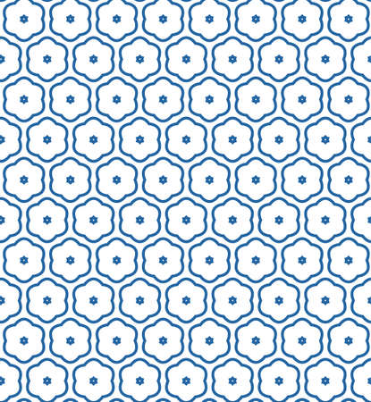 Seamless vector pattern in geometric ornamental styleのイラスト素材