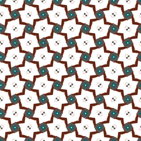 Seamless vector pattern in geometric ornamental style