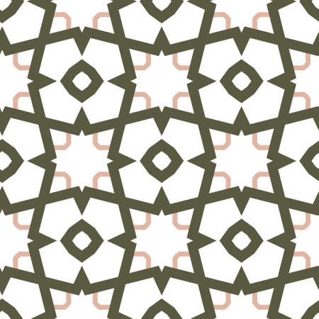 Geometric ornamental vector pattern. Seamless design texture.のイラスト素材