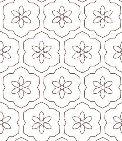 Seamless geometric ornamental vector pattern. Abstract backgroundのイラスト素材