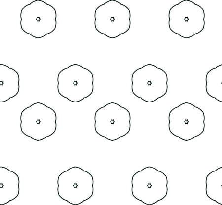 Seamless vector pattern in geometric ornamental style