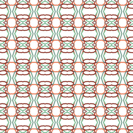 Seamless vector pattern in geometric ornamental style