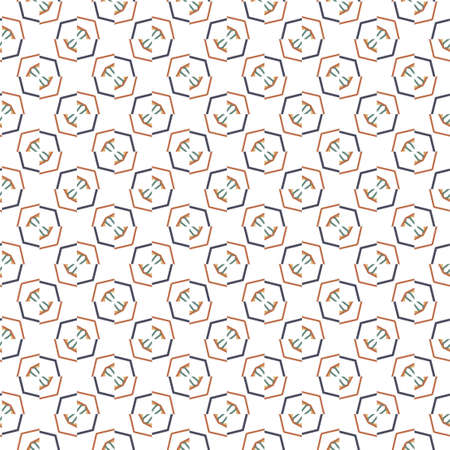 Seamless vector pattern in geometric ornamental style