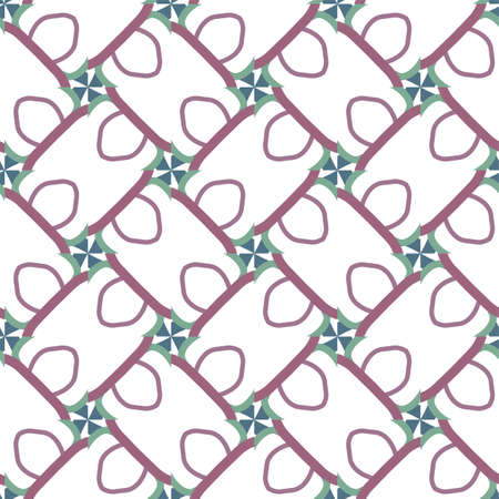 Seamless vector pattern in geometric ornamental styleのイラスト素材