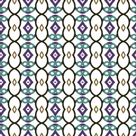 Seamless vector pattern in geometric ornamental style