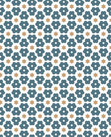 Seamless vector pattern in geometric ornamental style