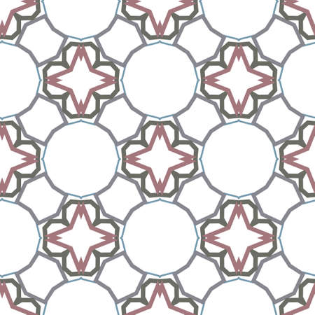 Seamless vector pattern in geometric ornamental style