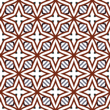 Seamless vector pattern in geometric ornamental styleのイラスト素材