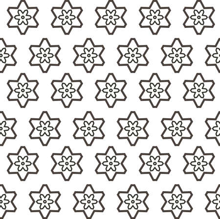Seamless vector pattern in geometric ornamental styleのイラスト素材