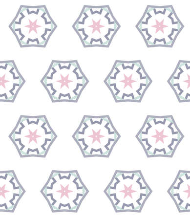 Seamless vector pattern in geometric ornamental style