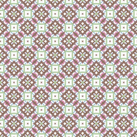 Seamless vector pattern in geometric ornamental styleのイラスト素材