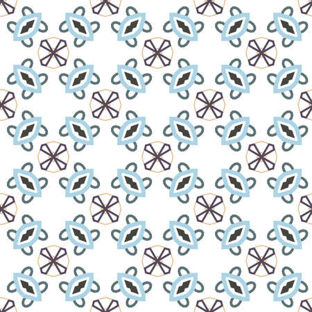 Seamless vector pattern in geometric ornamental style