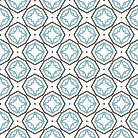 Geometric ornamental vector pattern. Seamless design texture.のイラスト素材