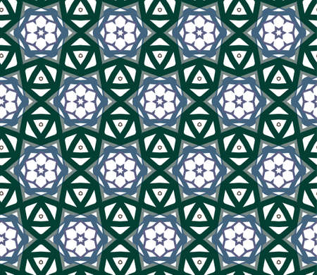 Seamless vector pattern in geometric ornamental style