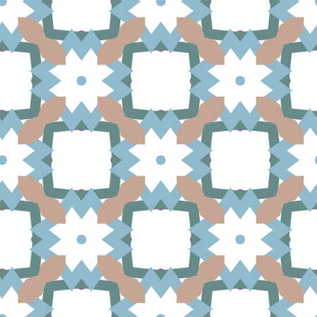 Seamless vector pattern in geometric ornamental style