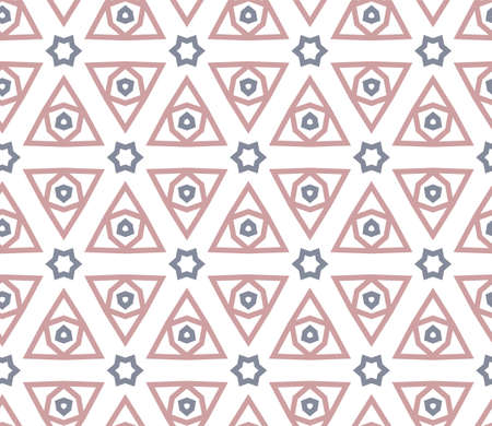 Seamless vector pattern in geometric ornamental style