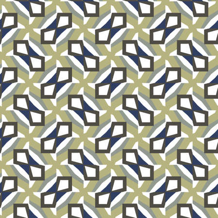 Seamless vector pattern in geometric ornamental style