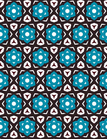 Seamless vector pattern in geometric ornamental style
