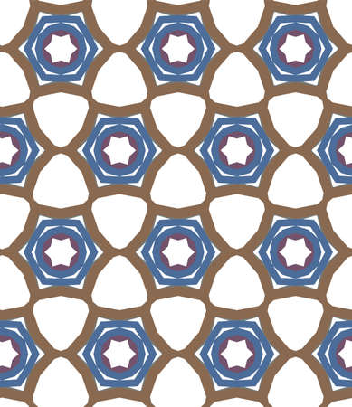 Seamless vector pattern in geometric ornamental styleのイラスト素材