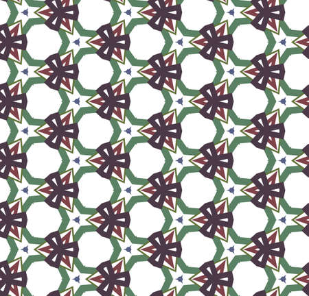 Seamless vector pattern in geometric ornamental style
