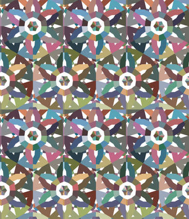 Seamless vector pattern in geometric ornamental styleのイラスト素材